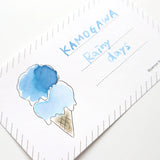 Ice Cream Ink Swatch Card Set by forme.

These business-sized cards can be used as ink sample cards, a small message card, a short record of cafe visits, or a simple memo card.