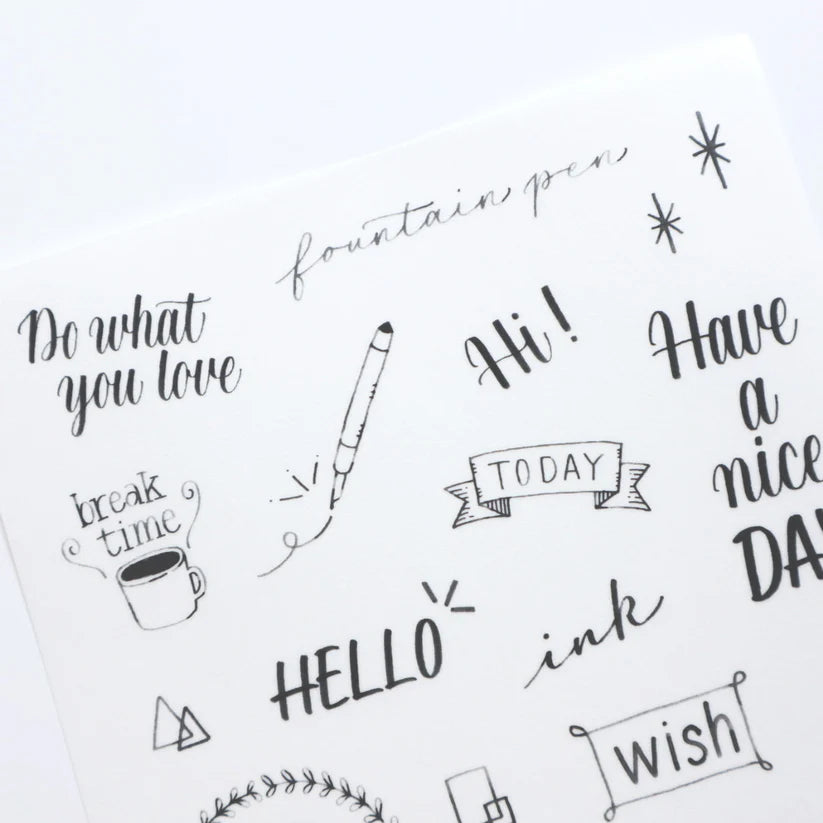Hand Lettering Sticker Sheet by forme.

The handwriting of popular hand lettering writer Bechori has been made into a masking sticker!