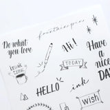 Hand Lettering Sticker Sheet by forme.

The handwriting of popular hand lettering writer Bechori has been made into a masking sticker!