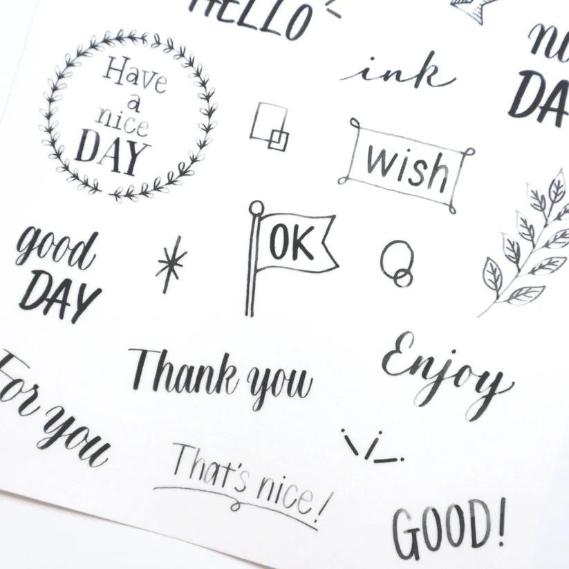 Hand Lettering Sticker Sheet by forme.

The handwriting of popular hand lettering writer Bechori has been made into a masking sticker!