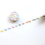 Colorful Days of the Week Washi Tape by forme.

The letters drawn using brush pens, glass pens, ornament nibs, etc. are very beautiful, but you can feel the bleeding of the ink, the strength and fluctuation of the writing lines, the shade of the ink, and the faintness of the ink.