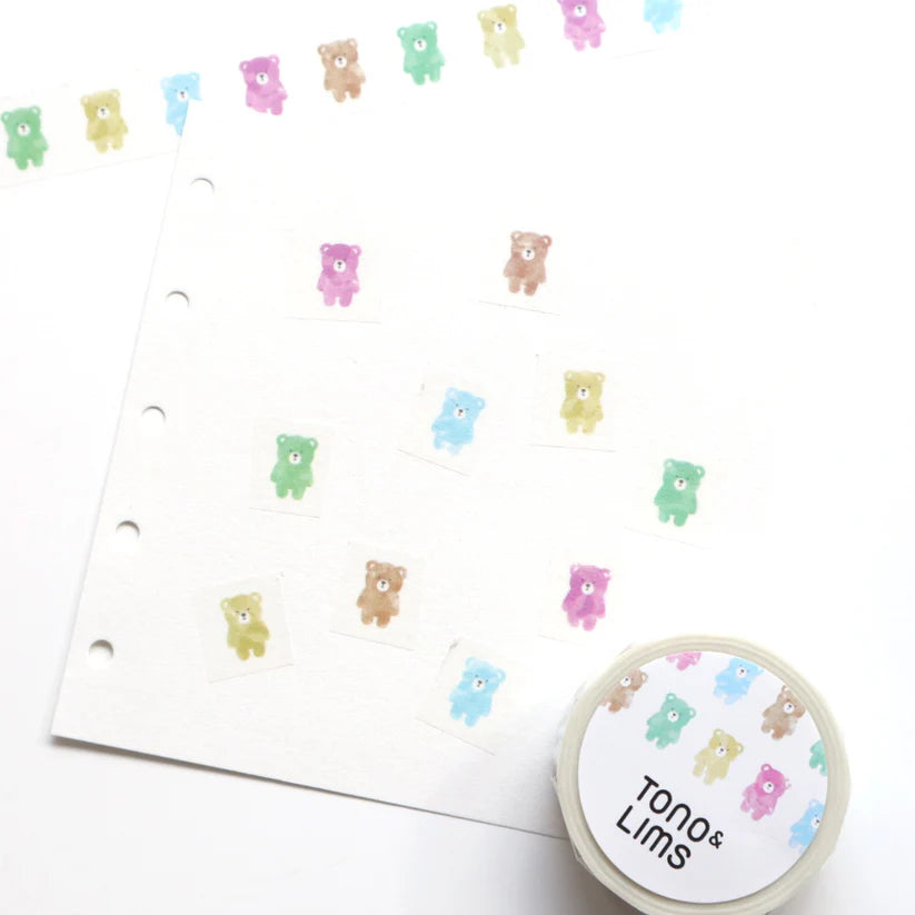 Tono & Lims 1 Washi Tape by forme.

A masking tape made in collaboration with Tono & Lims' adorable characters Kuma and Daku-kun!