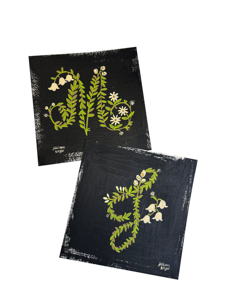 Gouache Monogram Painting on Paper Journal with Jillian Kaye