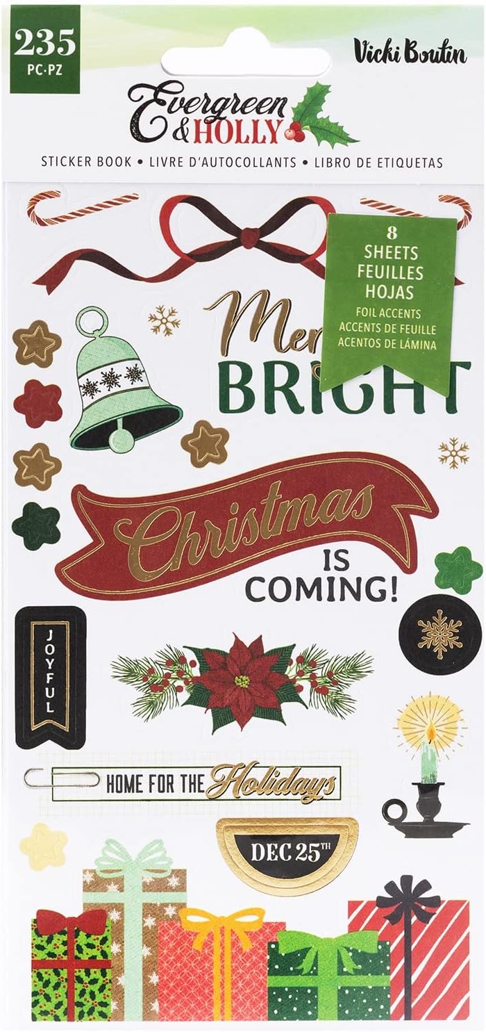 Vicki Boutin Evergreen & Holly Sticker Book