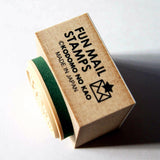 Penguin Open Here Rubber Stamp