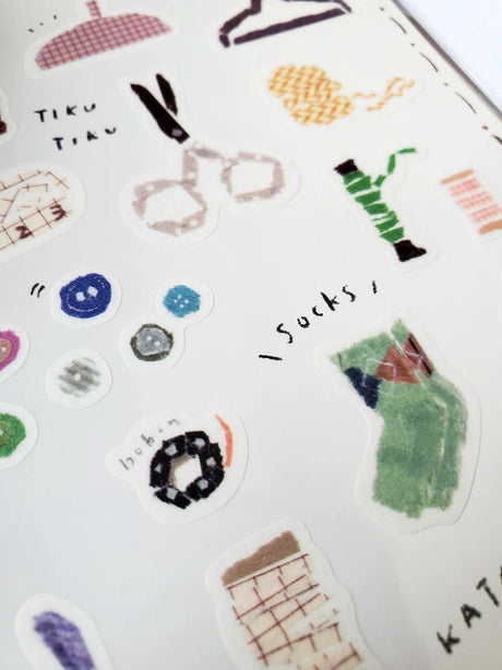 Saien x Miki Tamura Sticker Sheet - Sewing