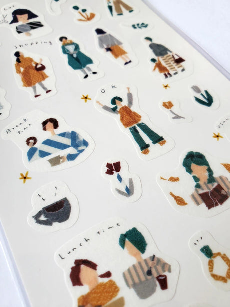 Saien x Miki Tamura Sticker Sheet - People