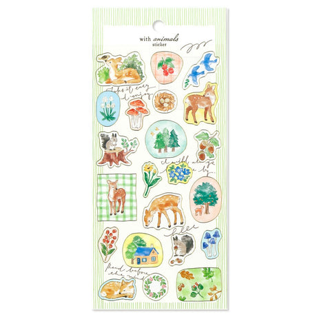 An illustration sticker with the theme of the peaceful daily life of animals is now available!
It features a gold rim around the seal.
Please also pay attention to the sheer piece design.