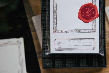OURS Studio Wooden Frame Letterpress Label Book