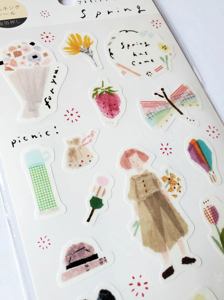 Saien x Miki Tamura Sticker Sheet - Spring