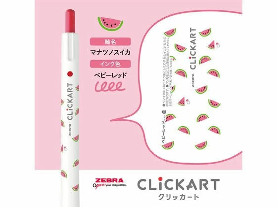 Clickart Retractable Felt Tip Marker Yurukawa Festival Series - Fruit