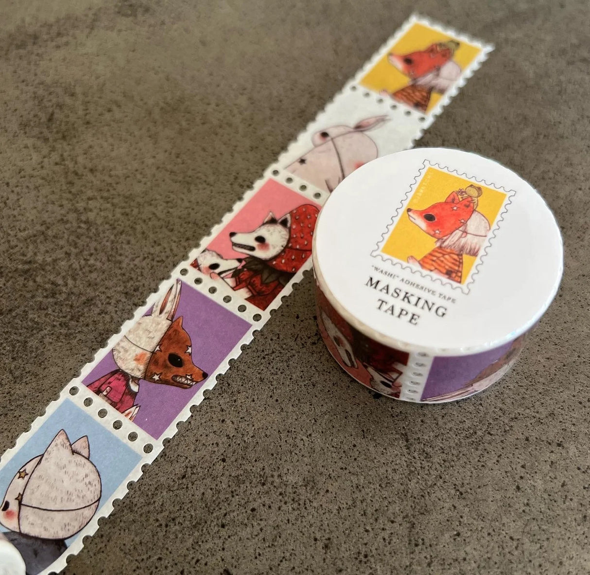 jb0xtchi Stamp Washi Tape - Masked Friends

The masked friends washi tape was illustrated by jb0xtchi (Jessica Ng). jb0xtchi creates stationary and small trinkets from whimsical ideas in the form of painting using ink, watercolour, and gouache.