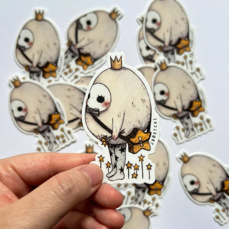 jb0xtchi Vinyl Sticker - Egg

The egg vinyl sticker was illustrated by jb0xtchi (Jessica Ng). jb0xtchi creates stationary and small trinkets from whimsical ideas in the form of painting using ink, watercolour, and gouache.