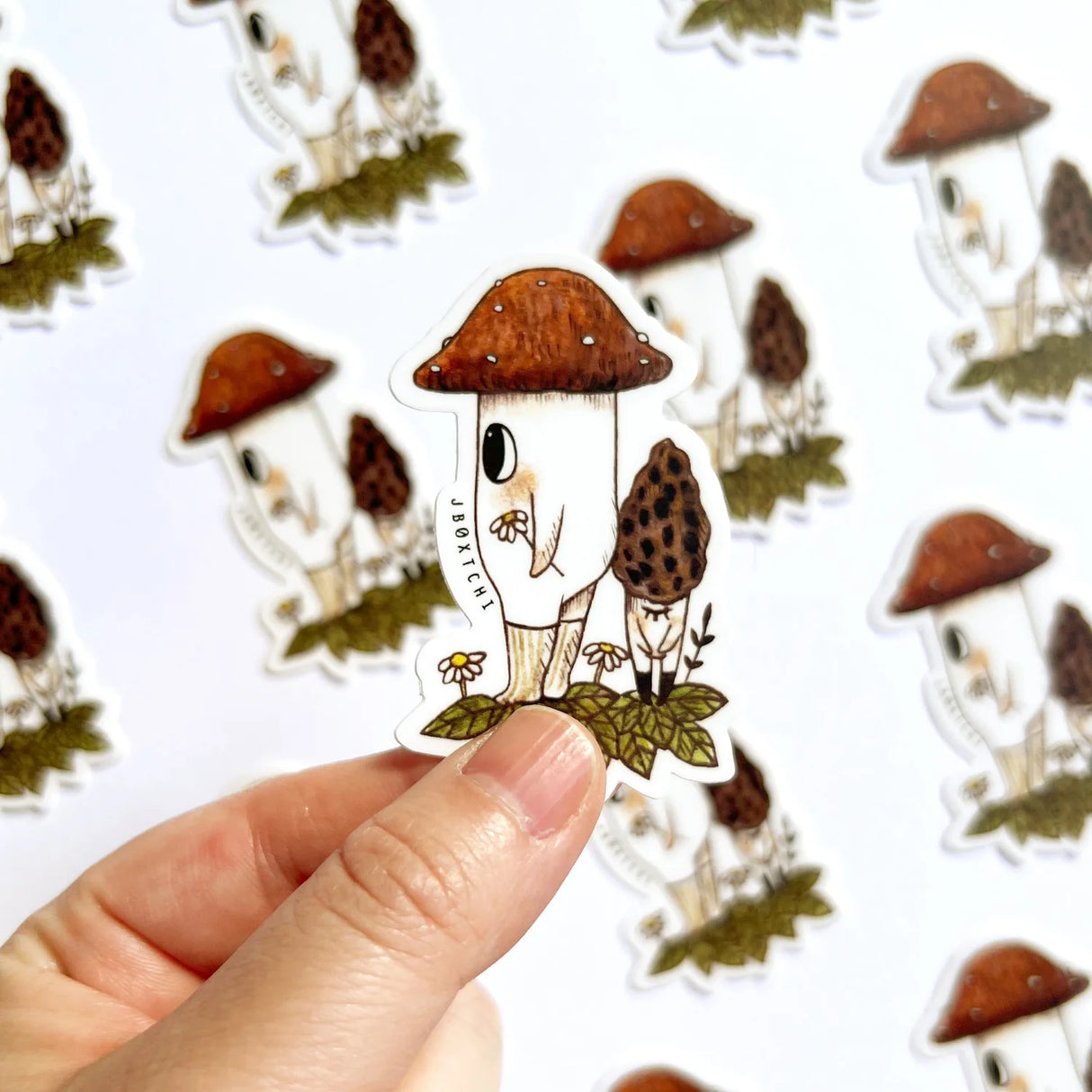 jb0xtchi Vinyl Sticker - Mushroom

The mushroom vinyl sticker was illustrated by jb0xtchi (Jessica Ng). jb0xtchi creates stationary and small trinkets from whimsical ideas in the form of painting using ink, watercolour, and gouache.