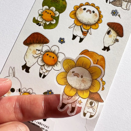 This whimsical themed washi sticker sheet was illustrated by jb0xtchi (Jessica Ng). jb0xtchi creates stationary and small trinkets from whimsical ideas in the form of painting using ink, watercolour, and gouache.

Washi Material Sticker Sheet
Height: 170mm x Width: 90mm
Includes 1 sticker sheet