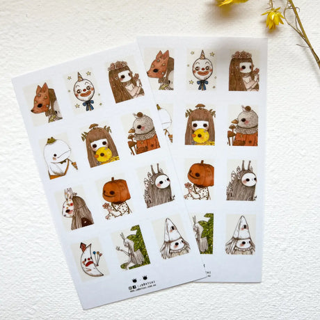 This whimsical stamp themed washi sticker sheet was illustrated by jb0xtchi (Jessica Ng). jb0xtchi creates stationary and small trinkets from whimsical ideas in the form of painting using ink, watercolour, and gouache.

Washi Material Sticker Sheet
Height: 170mm x Width: 90mm
Includes 1 sticker sheet