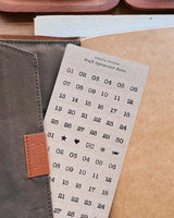 Sarica Studio Kraft Typewriter Date Stickers
