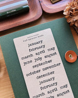 Sarica Studio Kraft Typewriter Month Stickers