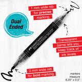 Faber-Castell Black Edition Shake & Paint Markers - Black & White 2ct