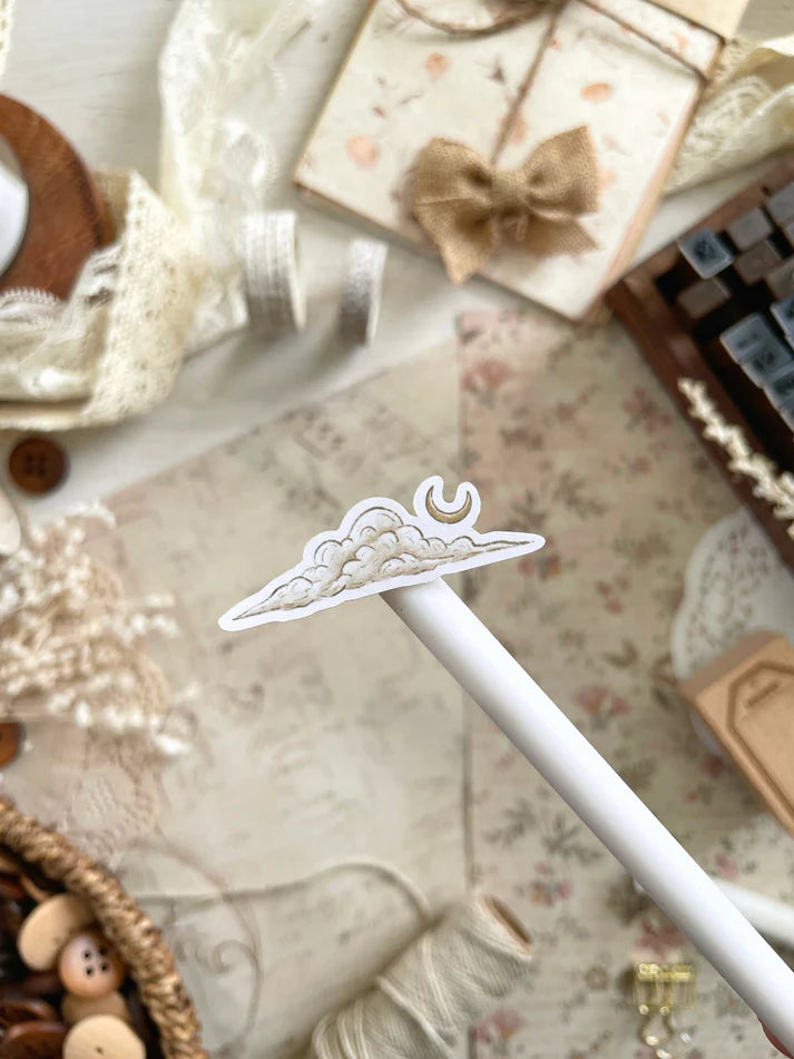 leelajournals Dreamy Clouds (Beige & Pink) Sticker Sheet - 2pc set