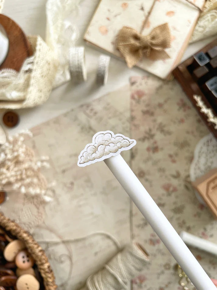 leelajournals Dreamy Clouds (Beige & Pink) Sticker Sheet - 2pc set