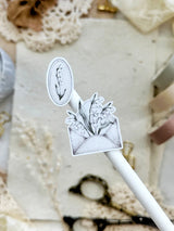 leelajournals Lily of the Valley &amp; Frames 2 Sticker Sheet - 2 pc Set

♡ 2pc sticker sheet set - 2 large

♡ pet matte (clear)

♡ all sheet dimensions estimated: L: 4x7 (in) | S: 4x3 (in)