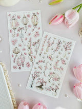 leelajournals Sakura &amp; Lanterns Sticker Sheet - 2 pc Set

♡2pc sticker sheet set - 2 large&nbsp;

♡ pet matte (clear)

♡ all sheet dimensions estimated: L: 4x7 (in) | S: 4x3 (in)