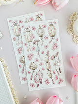 leelajournals Sakura &amp; Lanterns Sticker Sheet - 2 pc Set

♡2pc sticker sheet set - 2 large&nbsp;

♡ pet matte (clear)

♡ all sheet dimensions estimated: L: 4x7 (in) | S: 4x3 (in)
