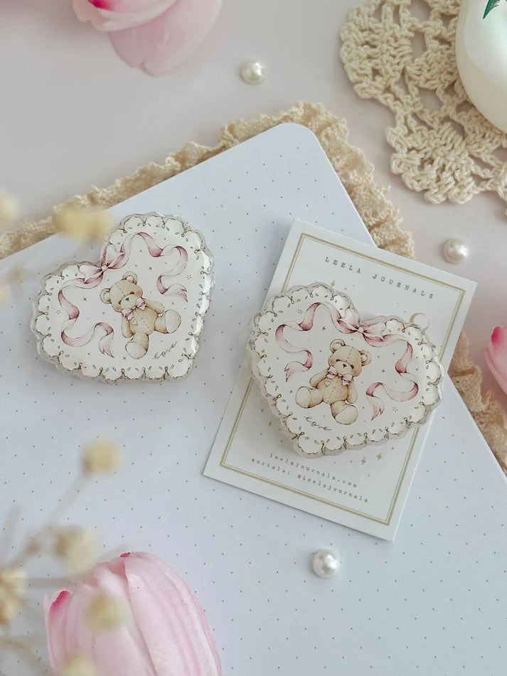 leelajournals Teddy Bear Acrylic Clip