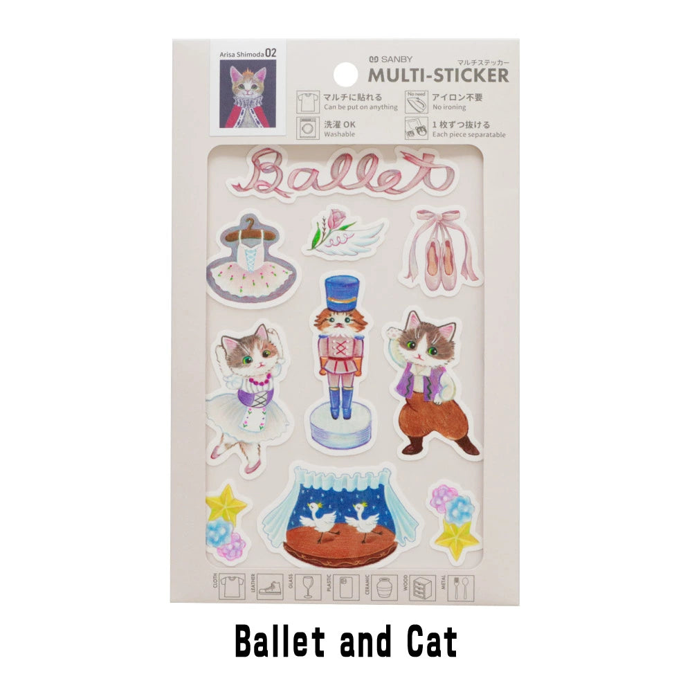 Multi-Sticker Arisa Shimoda - Ballet and Cat