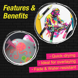 Faber-Castell Black Edition Shake & Paint Markers - Neon 4ct