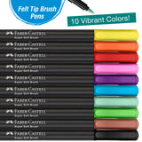 Faber-Castell Black Edition Super Soft Brush Pens, Box of 10