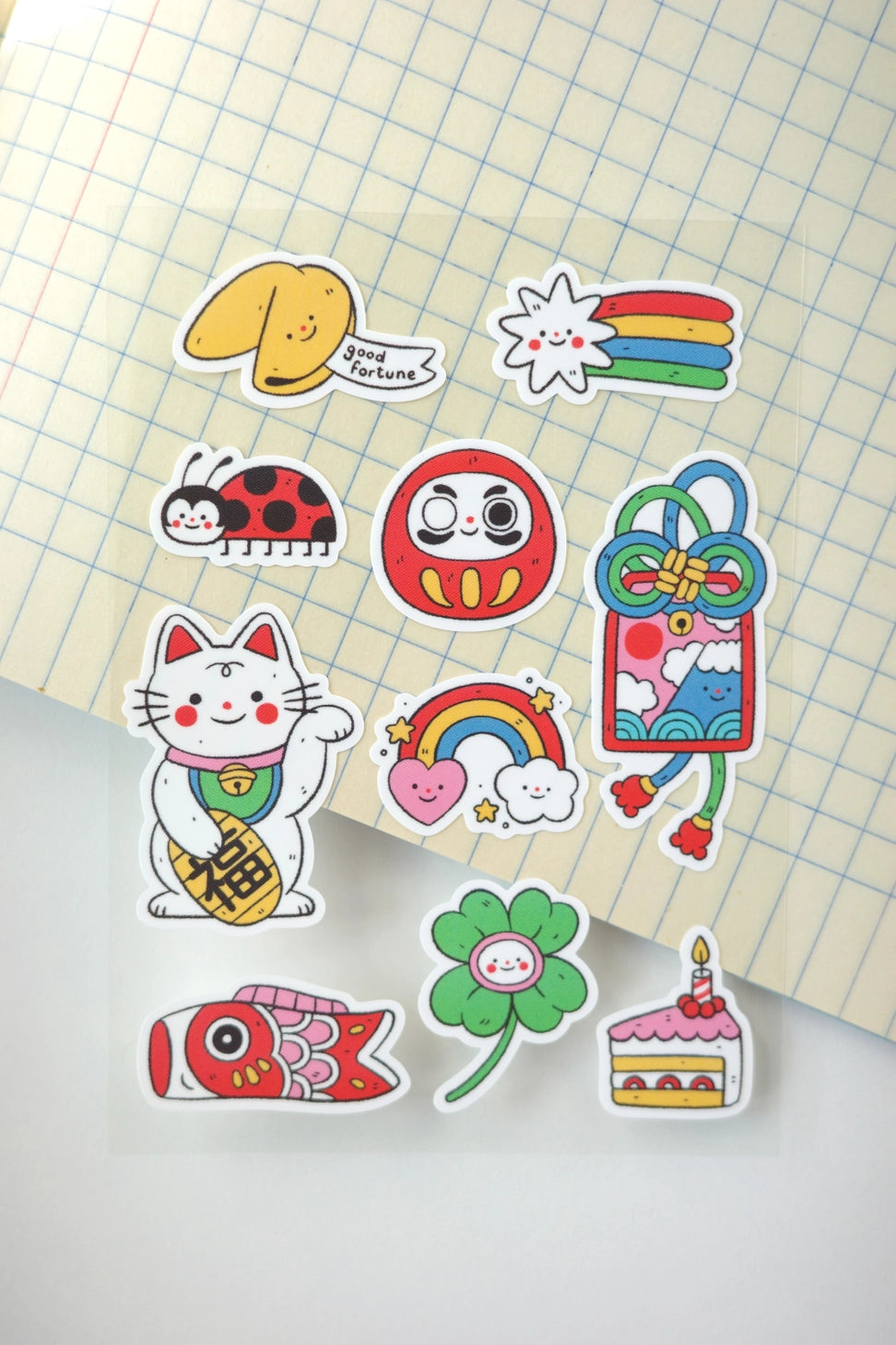 ✿ 8 × 11 cm (sticker sheet) / 8 × 13 cm (backing card)
✿ matte vinyl sticker sheet
✿ water and scratch resistant
✿ includes a small art print on the reverse side, for cutting out ✨