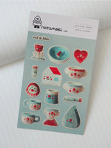 Red and Blue Sticker Sheet by natamori