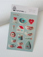 Red and Blue Sticker Sheet by natamori