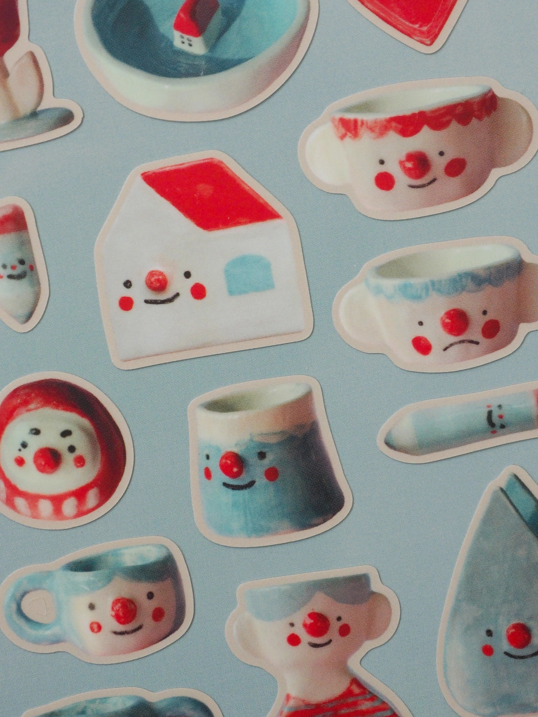 Red and Blue Sticker Sheet by natamori