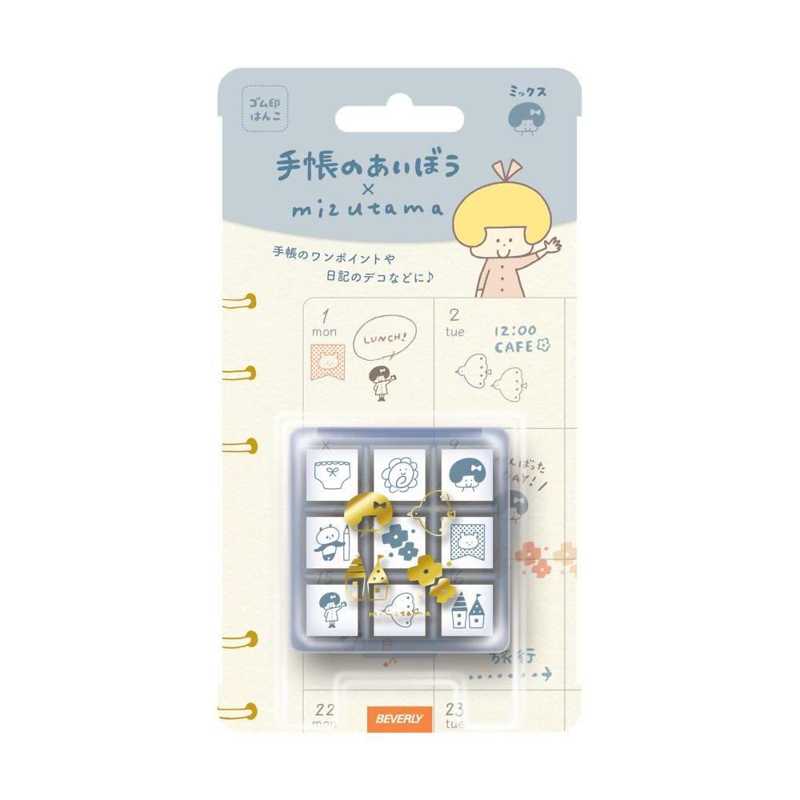 Mizutama x Beverly Planner Companion Stamp - Mix
