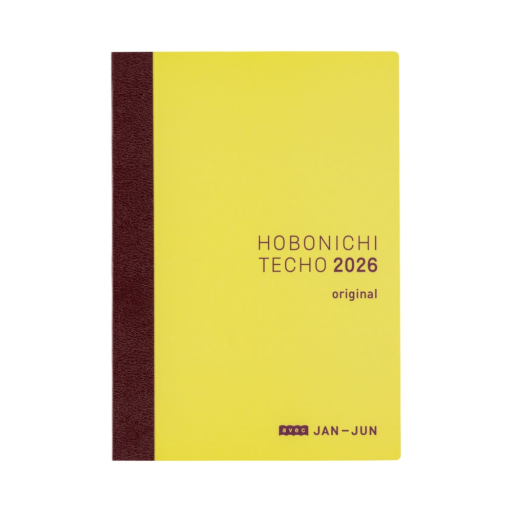 Hobonichi 2026 Japanese Original Avec Books [A6/Jan Start/Mon Start/6-Month x 2]