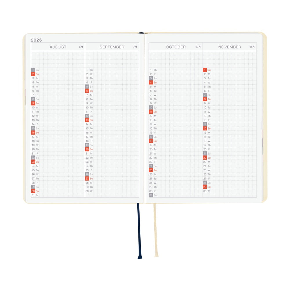 Hobonichi HON 2026 Slash (Ivory) [ENG/A6/Jan Start] HON