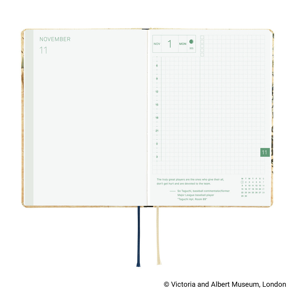 Hobonichi Techo HON A6 - V&A Series: Vine