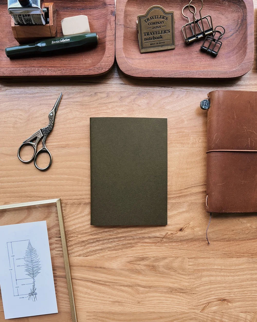 Sarica Studio Olive Green Notebook (Passport TN Size)