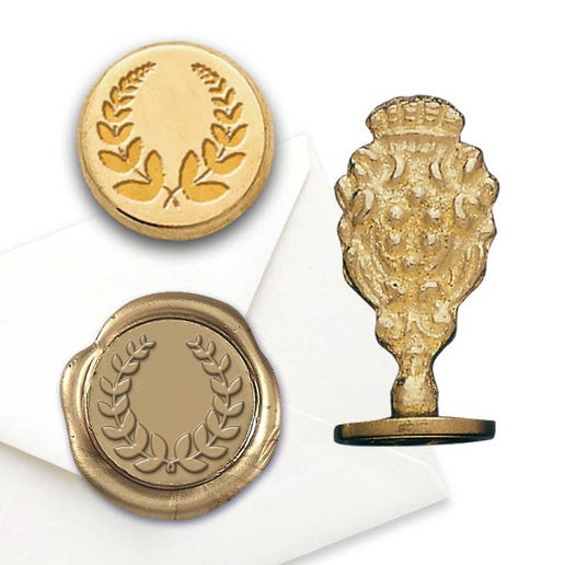 Laurel Wreath Florentine Brass Wax Seal Stamper