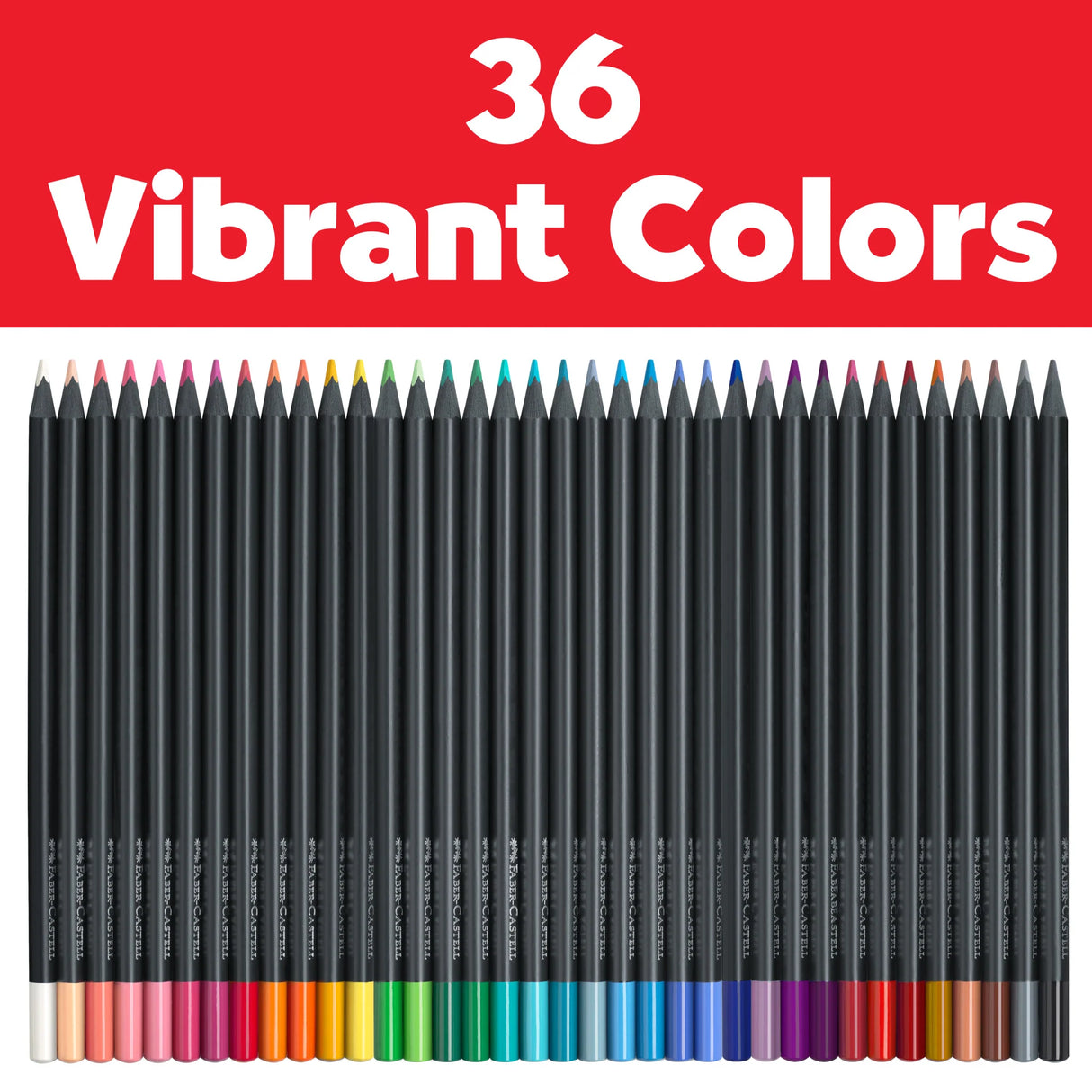 Faber-Castell Black Edition Colored Pencils - Box of 36