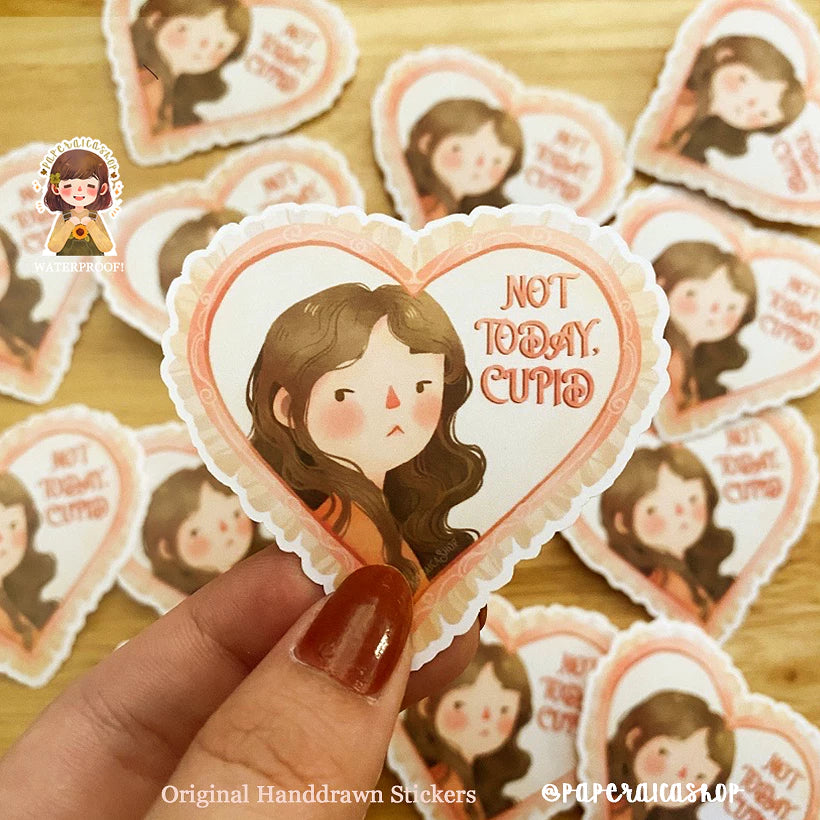 PaperaicaShop Not Today Cupid Vinyl Sticker