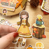 PaperaicaShop Autumn Girl Vinyl Sticker