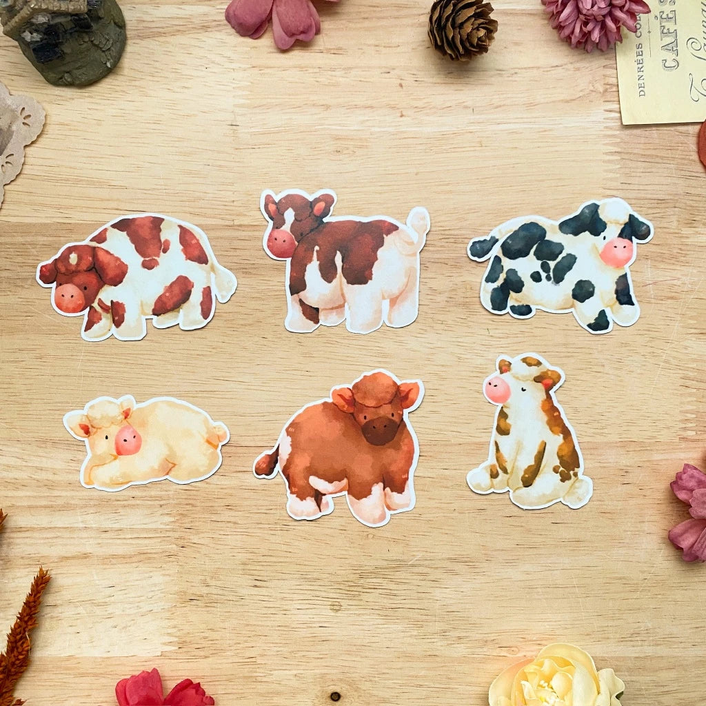 PaperaicaShop Fluffy Cows Sticker Pack