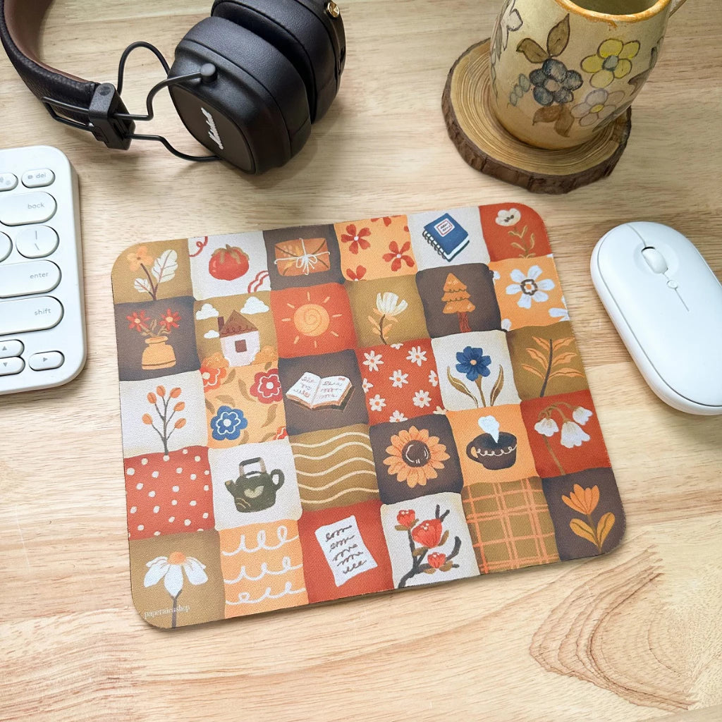 PaperaicaShop Cozy Quilt Mouse Pad