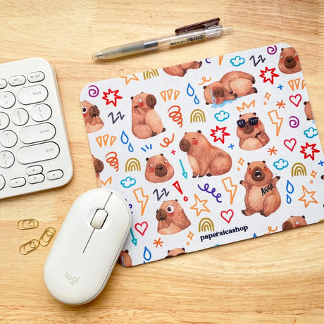 PaperaicaShop Moody Capybaras Mouse Pad