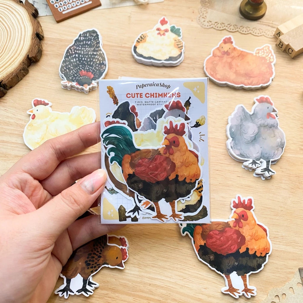 PaperaicaShop Cutie Chimkens Sticker Pack – Little Craft Place