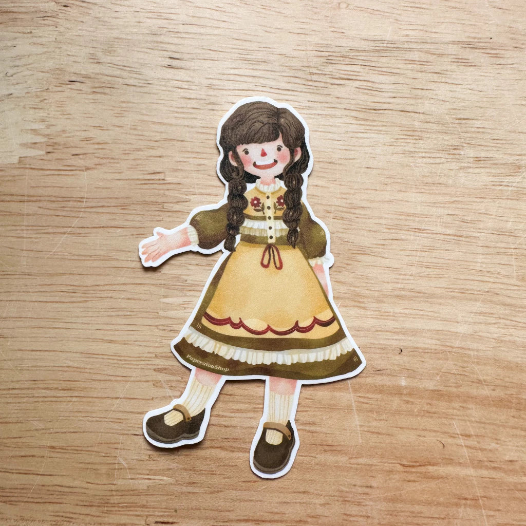 PaperaicaShop Autumn Girl Vinyl Sticker